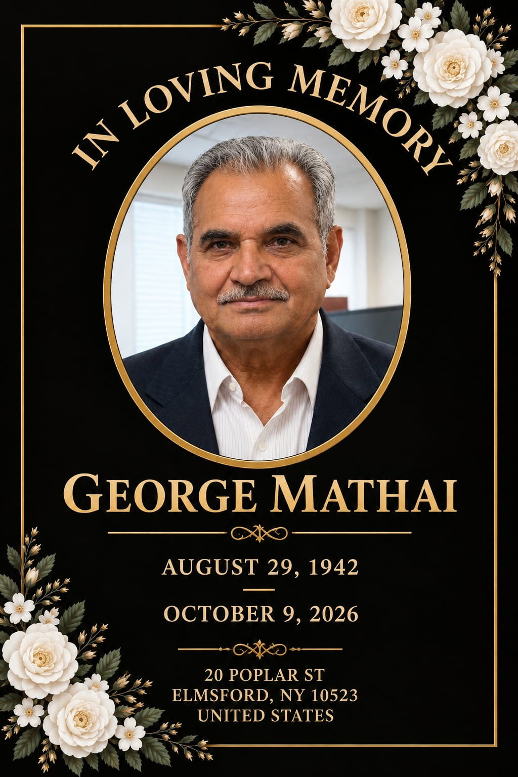ജോർജ് മത്തായി, 84, ന്യു യോർക്ക്