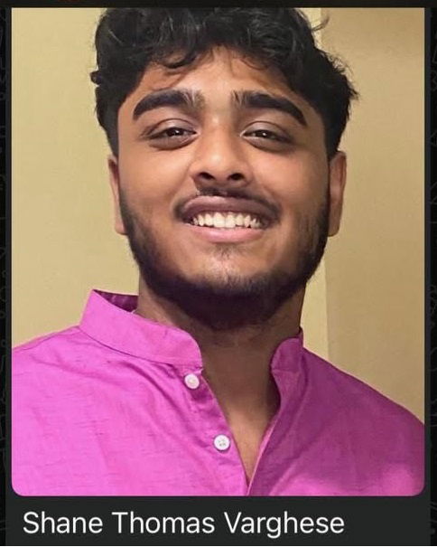 ഷെയ്ൻ തോമസ് വർഗീസ് (22) ഫിലാഡൽഫിയ