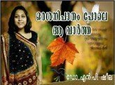 ഒരശനിപാതം പോലെ ആ വാര്‍ത്ത (ഡോ.എന്‍.പി. ഷീല)