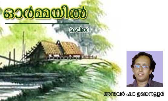 ഓര്‍മ്മയില്‍..(കവിത: അന്‍വര്‍ ഷാ ഉമയനല്ലൂര്‍)