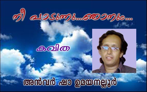 നീ പാടുന്നു....ഞാനും.... (കവിത : അന്‍വര്‍ ഷാ ഉമയനല്ലൂര്‍) 