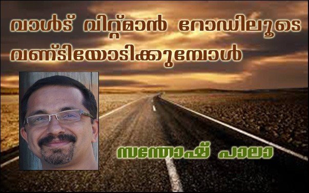 വാള്‍ട് വിറ്റ്മാന്‍ റോഡിലൂടെ വണ്ടിയോടിക്കുമ്പോള്‍  (സന്തോഷ് പാലാ)