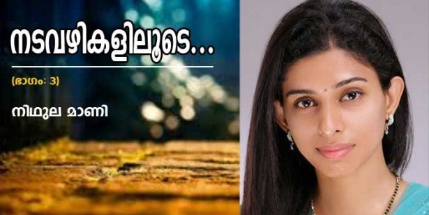 നടവഴികളിലൂടെ ... (ഭാഗം: 3: നിധുല മാണി)