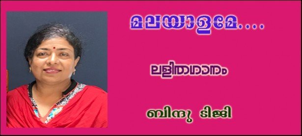 മലയാളമേ ...(ലളിതഗാനം: ബിന്ദു ടിജി)