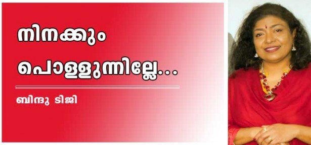 നിനക്കും പൊള്ളുന്നില്ലേ.... (കവിത - ബിന്ദു ടിജി)
