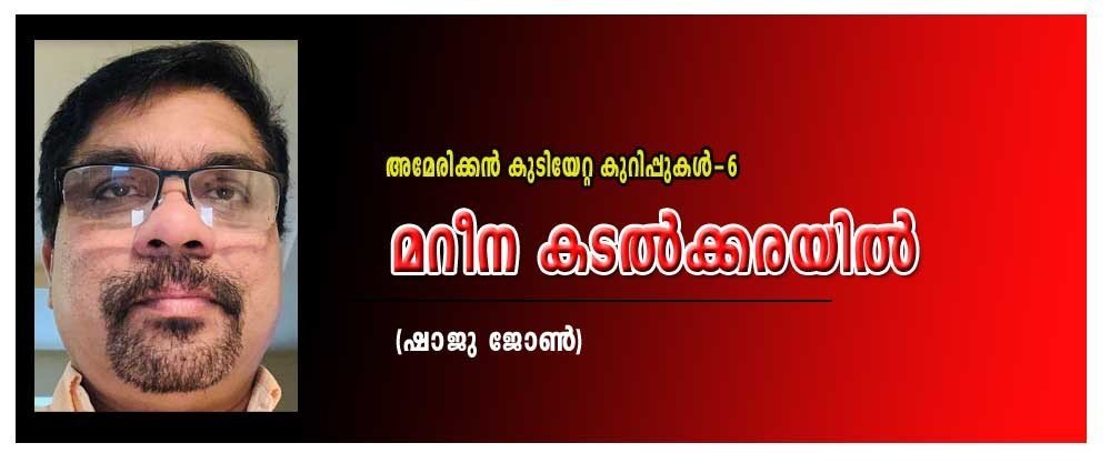 മറീന കടൽക്കരയിൽ (അമേരിക്കൻ കുടിയേറ്റ കുറിപ്പുകൾ -ഭാഗം 6: ഷാജു ജോൺ)