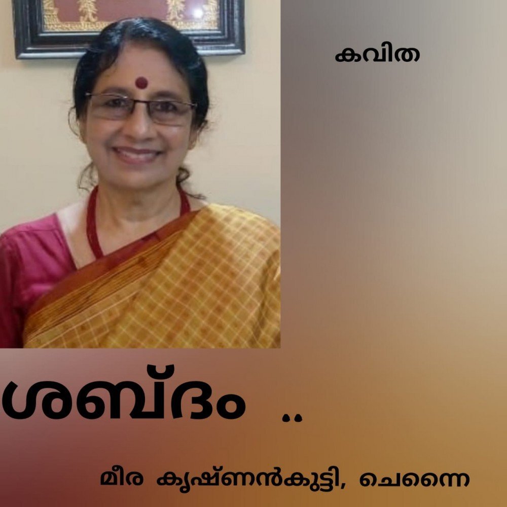 ശബ്ദം ! (കവിത : മീര കൃഷ്ണൻകുട്ടി,ചെന്നൈ )