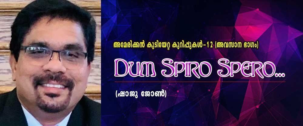 Dum Spiro Spero... (അമേരിക്കൻ കുടിയേറ്റ കുറിപ്പുകൾ - 12 -അവസാനഭാഗം: ഷാജു ജോൺ)