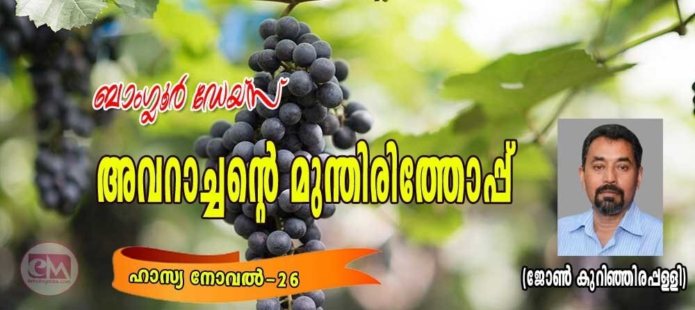 അവറാച്ചൻ്റെ മുന്തിരിത്തോപ്പ് (ബാംഗ്ലൂര് ഡേയ്സ്- ഹാസ്യനോവല് 25: ജോണ് കുറിഞ്ഞിരപ്പള്ളി)