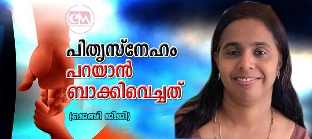 പിതൃസ്നേഹം പറയാൻ ബാക്കിവെച്ചത് (കഥ: ജെസി ജിജി)