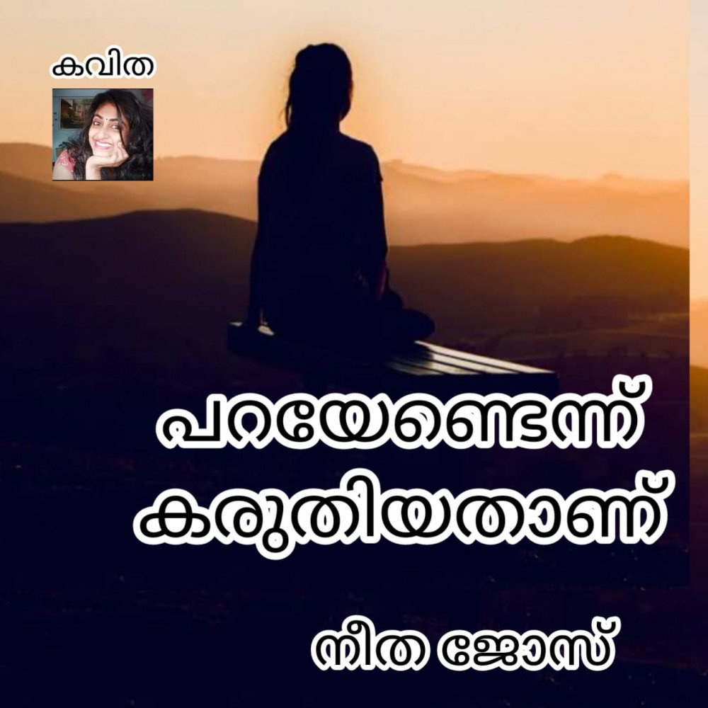 പറയേണ്ടെന്ന് കരുതിയതാണ് (കവിത : നീത ജോസ്)