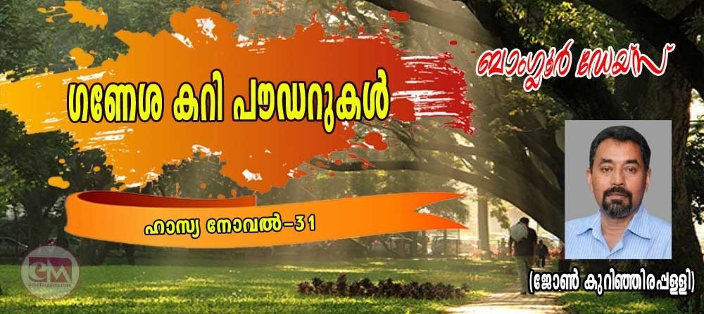ഗണേശ കറിപൗഡറുകൾ (ബാംഗ്ലൂര് ഡേയ്സ് -ഹാസ്യനോവല്-31: ജോണ് കുറിഞ്ഞിരപ്പള്ളി)