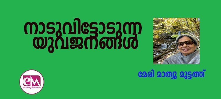 നാടുവിട്ടോടുന്ന യുവജനങ്ങള്‍ (മേരി മാത്യു മുട്ടത്ത്)