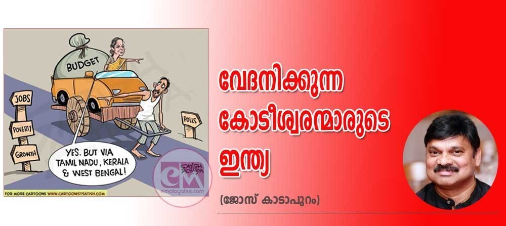 വേദനിക്കുന്ന കോടിശ്വരന്മാരുടെ ഇന്ത്യ (ജോസ് കാടാപുറം)