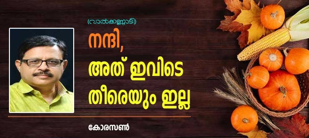  നന്ദി, അത് ഇവിടെ തീരെയും ഇല്ല (വാല്‍ക്കണ്ണാടി - കോരസണ്‍ )