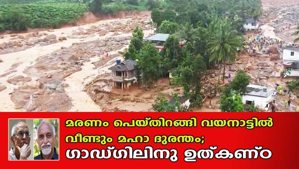 മരണം പെയ്തിറങ്ങി വയനാട്ടിൽ വീണ്ടും മഹാ ദുരന്തം;ഗാഡ്ഗിലിനു ഉത്കണ്ഠ (കുര്യൻ പാമ്പാടി)