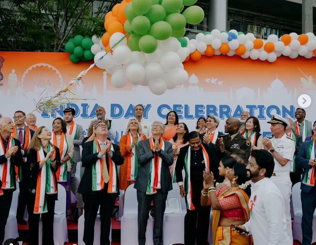 സിയാറ്റിൽ  ഇന്ത്യൻ കോൺസുലേറ്റ് സ്വാതന്ത്ര്യ ദിനാഘോഷത്തിൽ  ബിൽ ഗേറ്റ്സ് മുഖ്യാതിഥി (പിപിഎം)