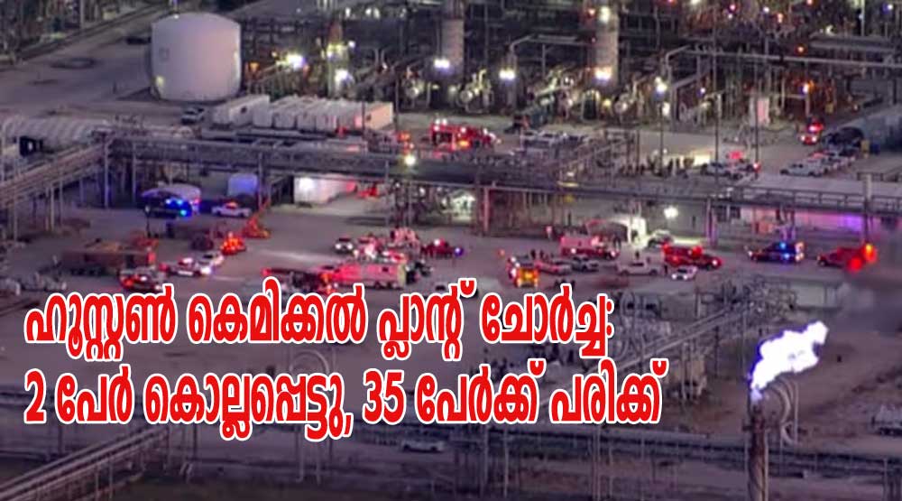 ഹൂസ്റ്റൺ കെമിക്കൽ പ്ലാൻ്റ് ചോർച്ച: 2 പേർ കൊല്ലപ്പെട്ടു, 35 പേർക്ക് പരിക്ക്