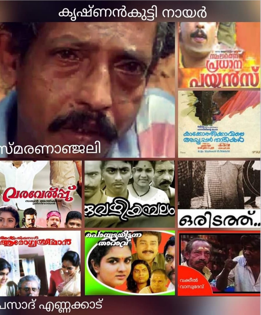 സ്മരണാഞ്ജലി.... കൃഷ്ണൻകുട്ടി നായർ(1934-1995) : പ്രസാദ് എണ്ണയ്ക്കാട്