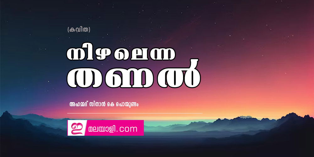 നിഴലെന്ന തണൽ (കവിത: അഹമ്മദ് സിനാൻ കെ പൊന്മുണ്ടം)