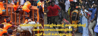 തമിഴ്‌നാട്ടിൽ   ജെല്ലിക്കെട്ട്, മഞ്ഞുവിരട്ട് മത്സരാഘോഷങ്ങളിൽ   ഏഴ് പേർ കൊല്ലപ്പെട്ടു