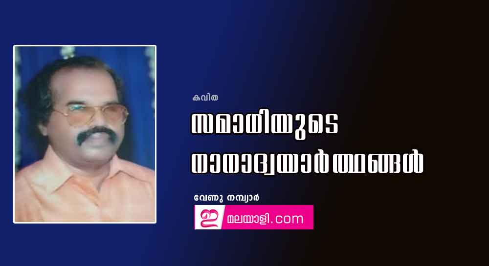 സമാധിയുടെ നാനാദ്വയാർത്ഥങ്ങൾ (കവിത: വേണു നമ്പ്യാർ)