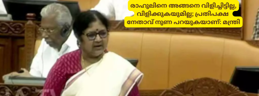 രാഹുലിനെ അങ്ങനെ വിളിച്ചിട്ടില്ല, വിളിക്കുകയുമില്ല; പ്രതിപക്ഷ നേതാവ് നുണ പറയുകയാണ്: മന്ത്രി