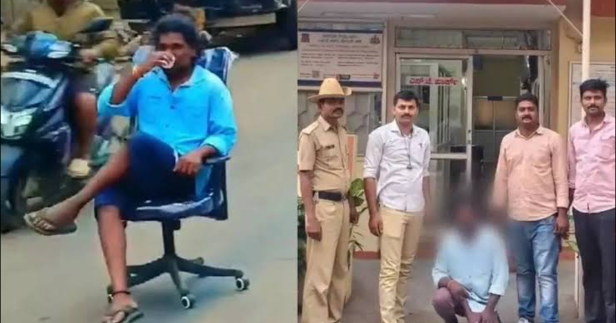 സമൂഹമാധ്യമങ്ങളില് വൈറലാകാന് റോഡിന് നടുവില് കസേരയിട്ട് ചായകുടിച്ച് യുവാവ് ; പാഠം പഠിപ്പിച്ച് പോലീസ്