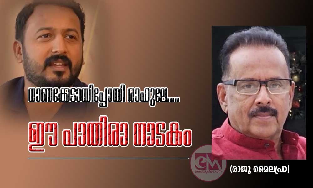 നാണക്കേടായിപ്പോയി രാഹുലേ.....ഈ പാതിരാ നാടകം (രാജൂ മൈലപ്രാ)