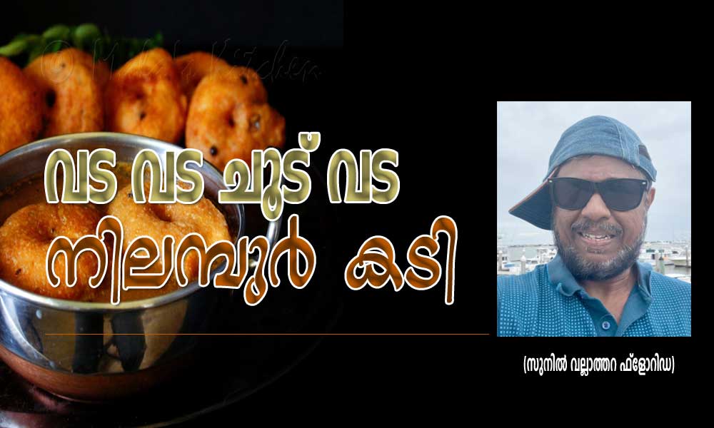 വട, വട, ചൂട് വട,  നിലമ്പുർ കടി (സുനിൽ വല്ലാത്തറ ഫ്ലോറിഡ)