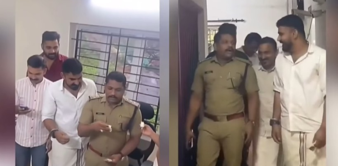 കൊടുവള്ളി സ്‌റ്റേഷനില്‍ യൂത്ത് കോണ്‍ഗ്രസ് പ്രവര്‍ത്തകരുടെ നേതൃത്വത്തില്‍ ഇന്‍സ്‌പെക്ടറുടെ പിറന്നാള്‍ ആഘോഷം; വിവാദമായതോടെ സ്പെഷ്യൽ ബ്രാഞ്ച് അന്വേഷണം