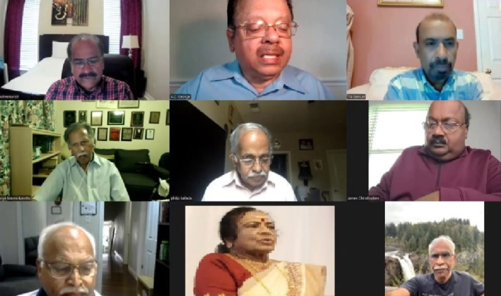 അജ്ഞാത  സ്വാതന്ത്ര്യ  സേനാനികളെ ഓർമ്മിച്ചു  മലയാളം സൊസൈറ്റി ഓഫ് അമേരിക്ക  സൂം മീറ്റിംഗ്  നടത്തി