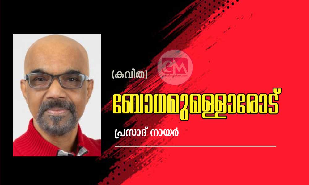 ബോധമുള്ളൊരോട് (കവിത: പ്രസാദ് നായർ)