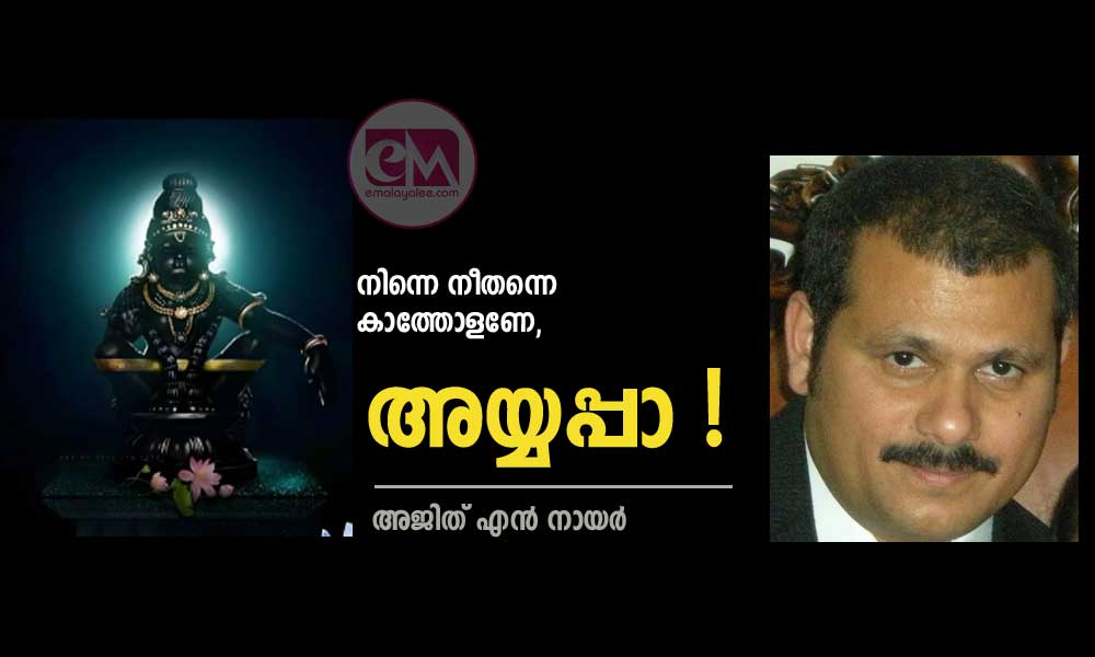 നിന്നെ നീതന്നെ കാത്തോളണേ, അയ്യപ്പാ ! (കവിത: അജിത് എൻ നായർ)
