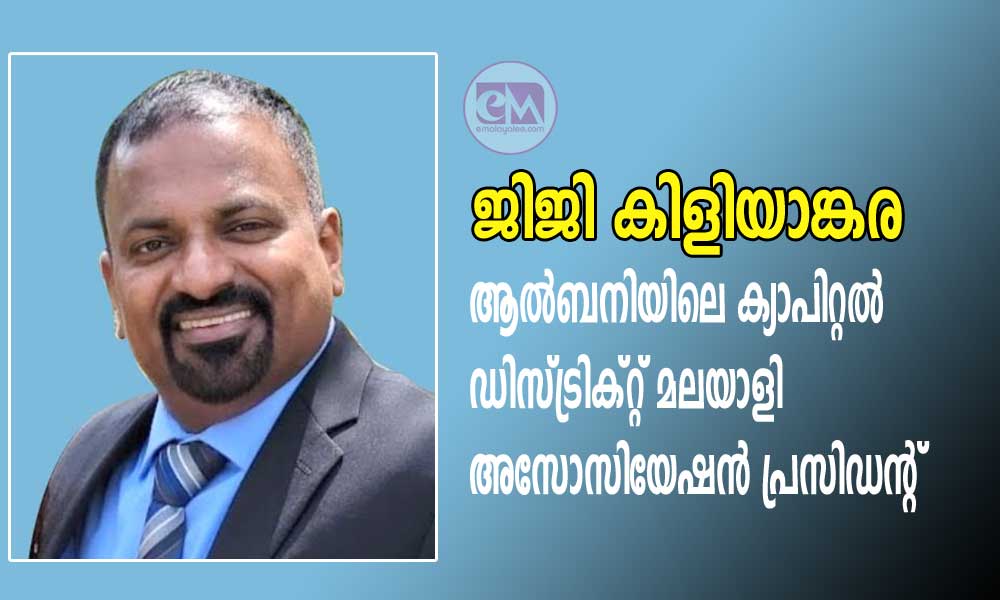 ജിജി കിളിയാങ്കര ആല്ബനിയിലെ ക്യാപിറ്റല് ഡിസ്ട്രിക്റ്റ് മലയാളി അസോസിയേഷന് പ്രസിഡന്റ്