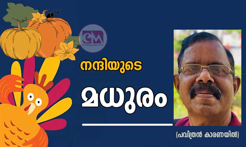 നന്ദിയുടെ മധുരം (പവിത്രൻ കാരണയിൽ )