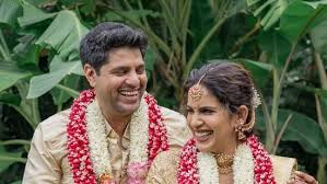 നടി സംയുക്ത വിവാഹിതയായി; വരന് മുന് ചെന്നൈ സൂപ്പര്കിങ്സ് താരം