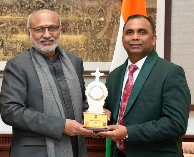 ഉപരാഷ്ട്രപതി സി. പി. രാധാകൃഷ്ണനുമായി ഫൊക്കാന പ്രസിഡന്റ് സജിമോൻ ആന്റണി കൂടികാഴ്ച നടത്തി.