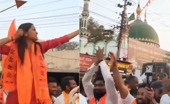 പള്ളിക്ക് നേരെ അമ്പെയ്യുന്ന ആംഗ്യം; ഹിന്ദു സംഘടനാ നേതാവിനെതിരെ കേസ്