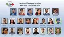 ഹാമിൽട്ടൺ മലയാളി സമാജം പുതിയ എക്സിക്യൂട്ടീവ് കമ്മറ്റി; മനു നെടുമറ്റത്തിൽ പ്രസിഡൻ്റ് , അതുൽ മാത്യൂസ് സെക്രട്ടറി