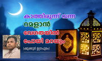 കാത്തിരുന്ന് വന്ന റമളാൻ വേഗതയിൽ പോയി മറയും (ഷുക്കൂർ ഉഗ്രപുരം)