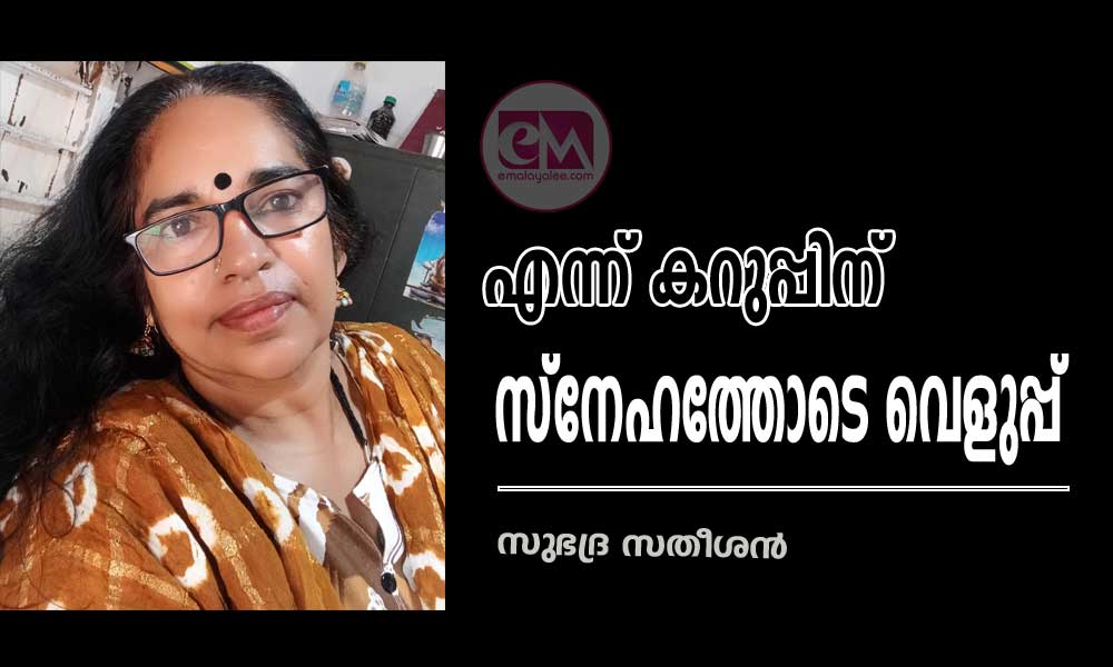 എന്ന് കറുപ്പിന് സ്നേഹത്തോടെ വെളുപ്പ് (കവിത: സുഭദ്ര സതീശന്)