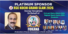 ഓള്‍ കേരളാ ടെന്നീസ് ഗ്രാന്‍ഡ് സ്ലാം മത്സരത്തിന് കൊച്ചി ടെന്നീസ് പ്ലയെര്‍സ്  അസോസിയേഷനും ഫൊക്കാനയും  കൈ കോര്‍ക്കുന്നു.