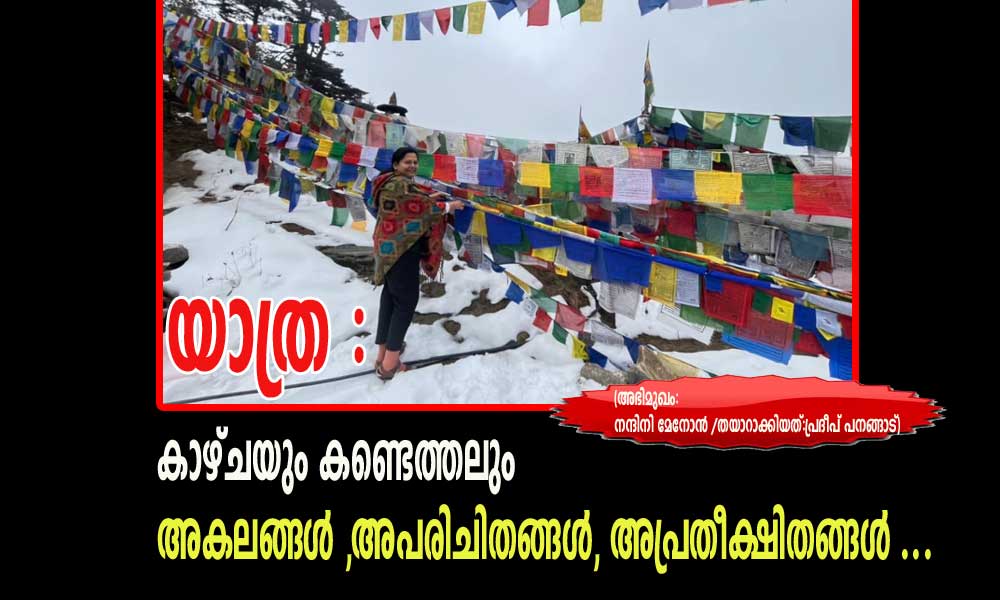 യാത്ര : കാഴ്ചയും കണ്ടെത്തലും അകലങ്ങൾ ,അപരിചിതങ്ങൾ, അപ്രതീക്ഷിതങ്ങൾ ...(അഭിമുഖം: നന്ദിനി മേനോൻ /തയാറാക്കിയത്:പ്രദീപ് പനങ്ങാട്)