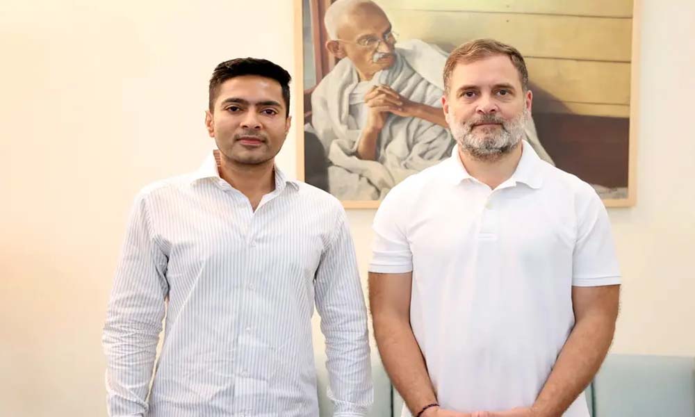 കോണ്ഗ്രസിന്റെ കൈപിടിക്കാന് തൃണമൂല്:രാഹുലുമായി കൂടിക്കാഴ്ച നടത്തി അഭിഷേക് ബാനര്ജി