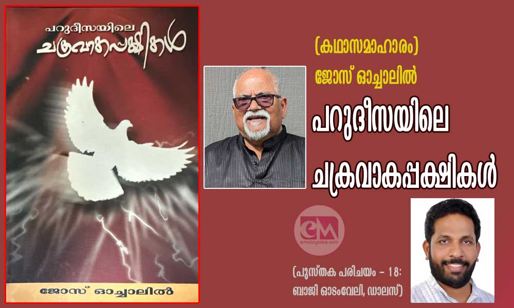 പറുദീസയിലെ ചക്രവാകപ്പക്ഷികൾ (കഥാസമാഹാരം) ജോസ് ഓച്ചാലിൽ (പുസ്തക പരിചയം - 18: ബാജി ഓടംവേലി, ഡാലസ്)