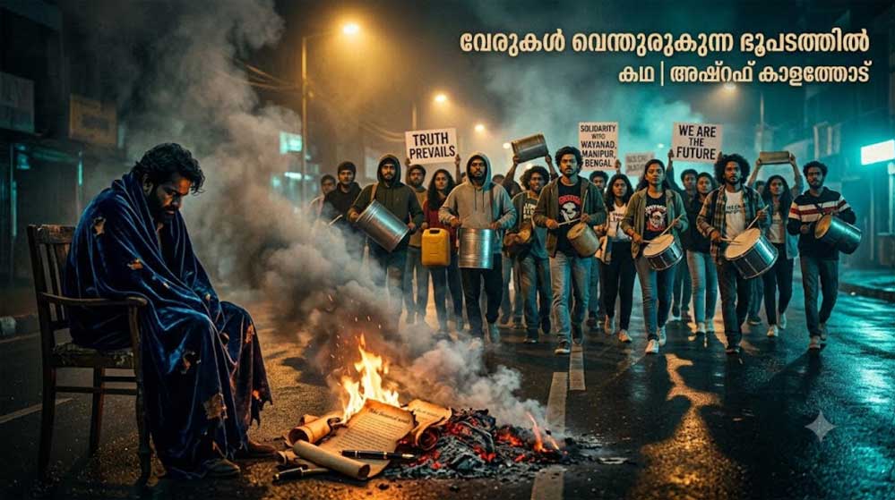 വേരുകൾ വെന്തുരുകുന്ന ഭൂപടത്തിൽ (കഥ: അഷ്റഫ് കാളത്തോട്)