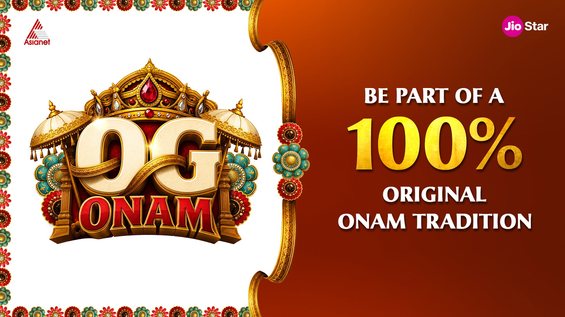 ഏഷ്യാനെറ്റില് ' OG ONAM ' : പത്ത് ദിവസത്തെ ഓണാഘോഷവുമായി ഏഷ്യാനെറ്റ്