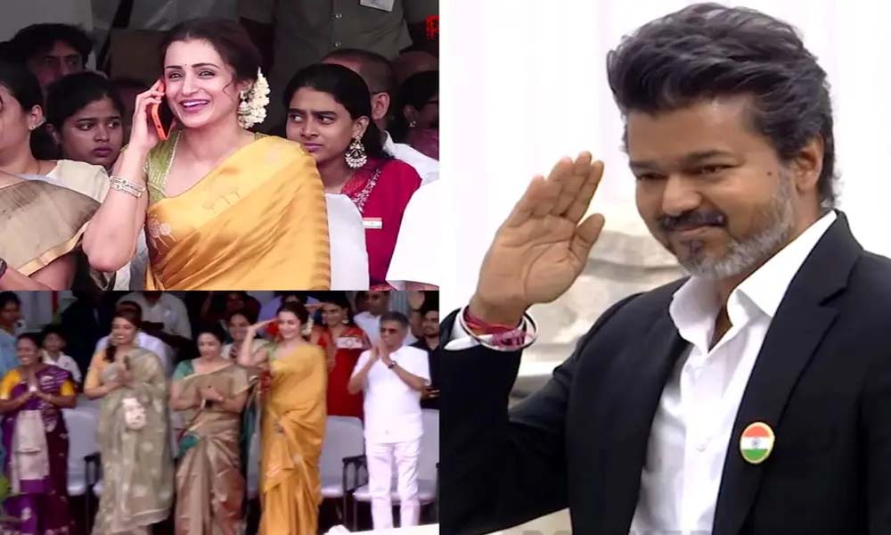തമിഴ്നാട് സര്ക്കാരിന്റെ സ്വാതന്ത്ര്യദിനാഘോഷത്തില് തൃഷയും, മുന്നിരയില് ഇരിപ്പിടവും വിജയ്ക്ക് സല്യൂട്ടും