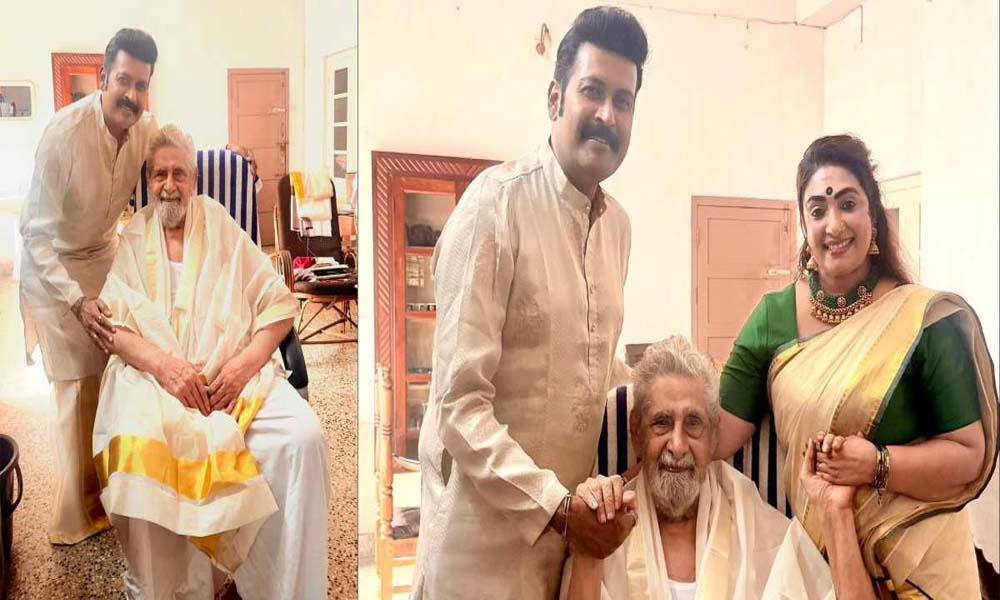  ഈ വര്‍ഷത്തെ എന്റെ ഓണം ധന്യമായി'; മധുവിനൊപ്പം ഓണം ആഘോഷിച്ച് മനോജ് കെ ജയനും കുടുംബവും